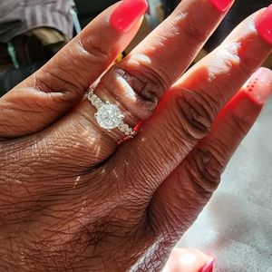 My personal Diamond wedding ring and bang, size 6.5 (14k, band size 7 (platinum)